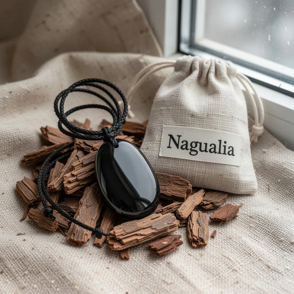 Nagualia Colgante de Obsidiana Negra