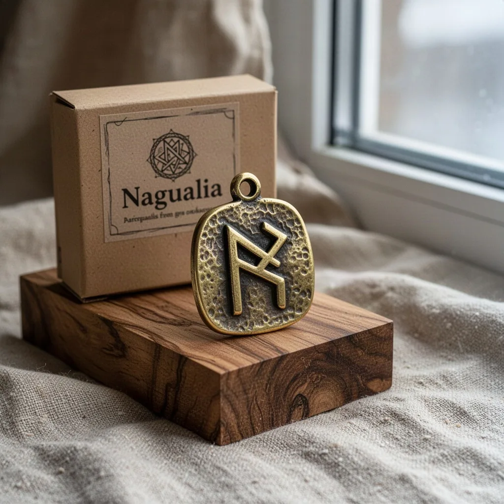 Talismán Runa Fehu en Bronce Fundido Nagualia
