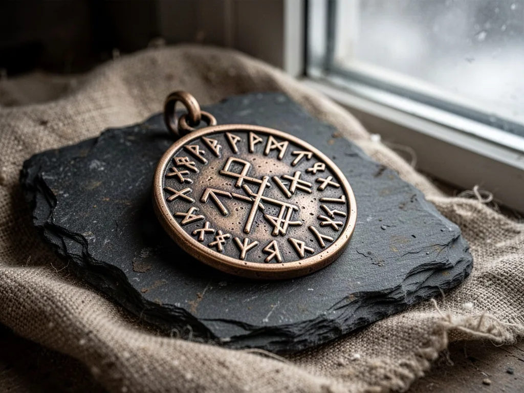 Talismanes de Bronce y Runas Grabadas